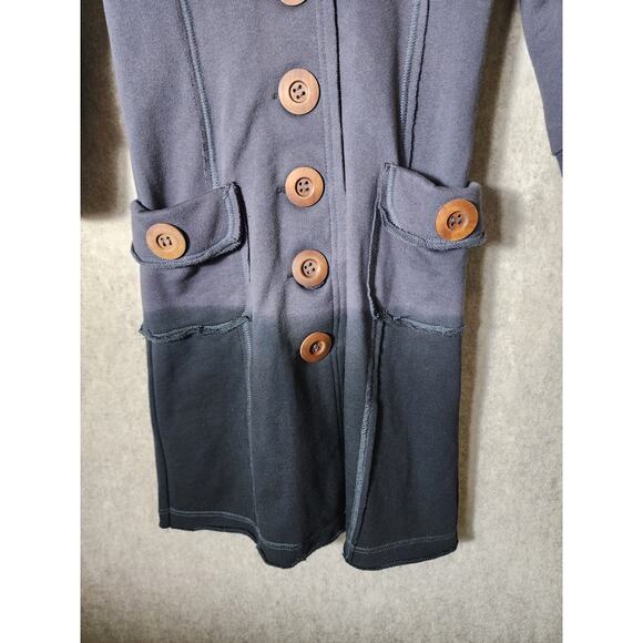 YAG COUTURE Gray Two-Tone Button Up Steampunk Retro Jacket SZ S - Picture 4 of 11